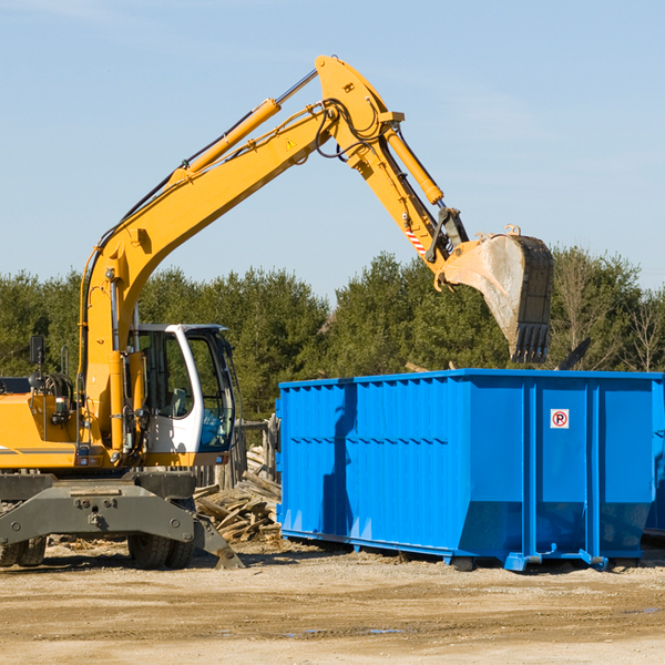 are there any restrictions on where a residential dumpster can be placed in Johnstown